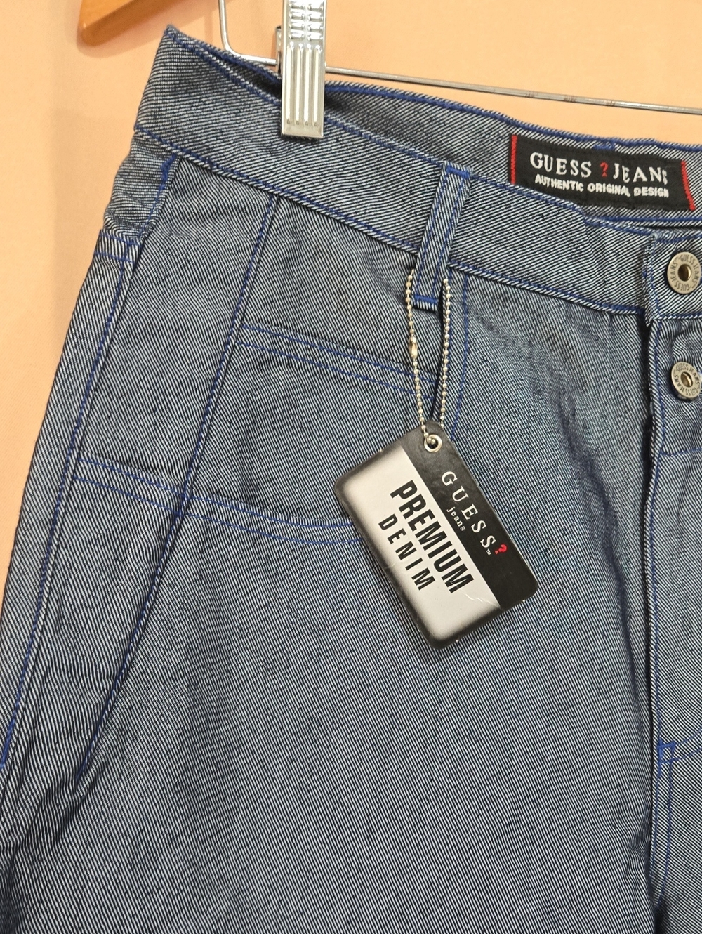 GUESS Men's Light Blue Relaxed Jeans